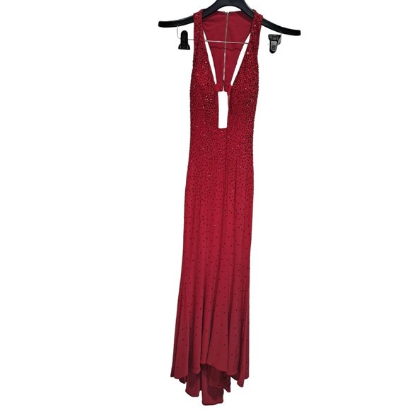 Jovani Size 00 Red Sequin Prom Dress